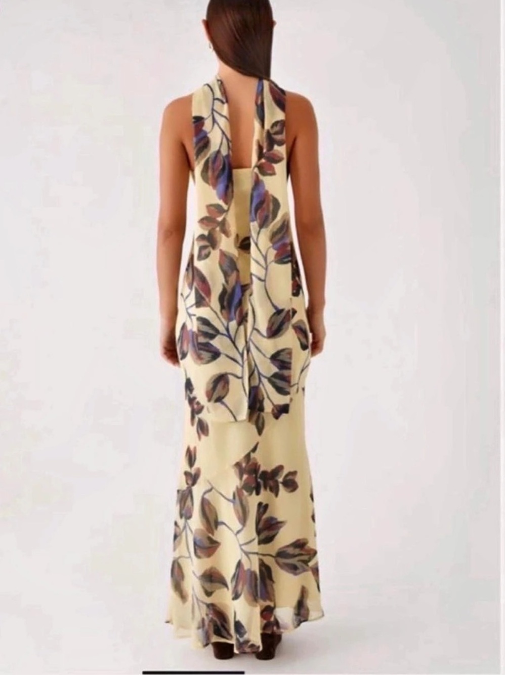 Peppermayo Under The Pagoda Maxi Dress Floral Cream Size 12